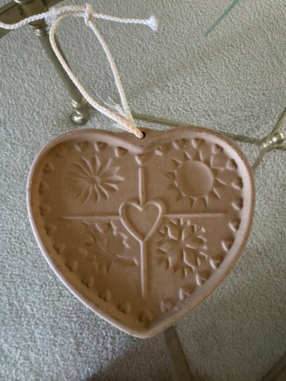 Vintage 1997 Pampered Chef Seasons of the Heart Cookie Mold USA
